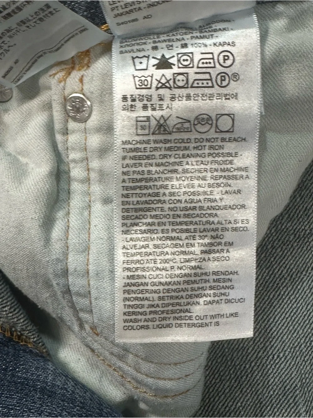 Levi's 559 Relaxed Straight Jeans Blue Denim Men's 40x30 EUC